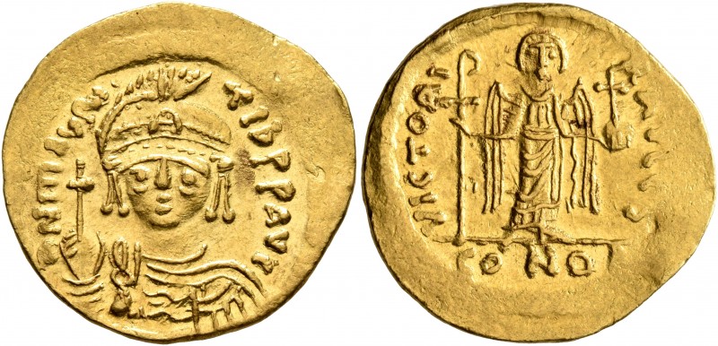 Maurice Tiberius, 582-602. Solidus (Gold, 22 mm, 4.52 g, 7 h), Constantinopolis,...