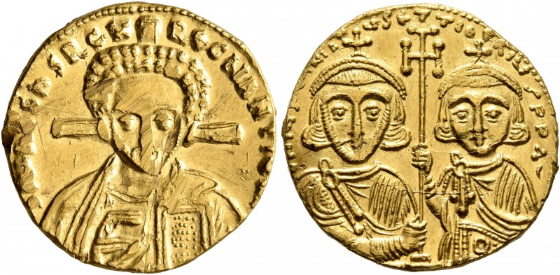 Justinian II, second reign, 705-711. Solidus (Gold, 20 mm, 4.38 g, 7 h), Constan...