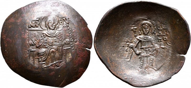 Isaac II Angelus, first reign, 1185-1195. Aspron Trachy (Bronze, 29 mm, 3.12 g, ...