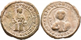 Johannes, vestarches, grand chartoularios and judge of the Velon and the Aegaean Sea, circa 1050-1100. Seal (Lead, 30 mm, 22.63 g, 12 h). KЄ ROHΘ Iω R...