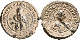 Johannes, vestarches, grand chartoularios and judge of the Velon and of Thrakesion, circa 1050-1100. Seal (Lead, 30 mm, 21.08 g, 12 h). KЄ ROHΘ Iω RЄC...
