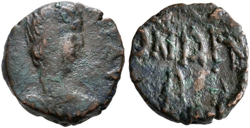 OSTROGOTHS. Baduila, 541-552. Nummus (Bronze, 9 mm, 0.69 g, 6 h), struck in the ...