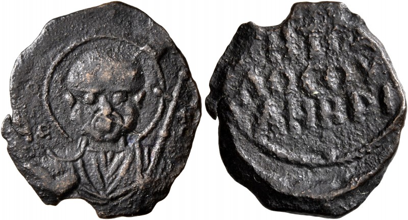 CRUSADERS. Antioch. Tancred, regent, 1101-1112. Follis (Bronze, 20 mm, 2.67 g, 6...