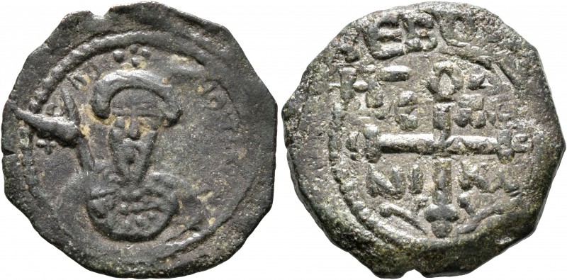 CRUSADERS. Antioch. Tancred, regent, 1101-1112. Follis (Bronze, 23 mm, 5.12 g, 6...