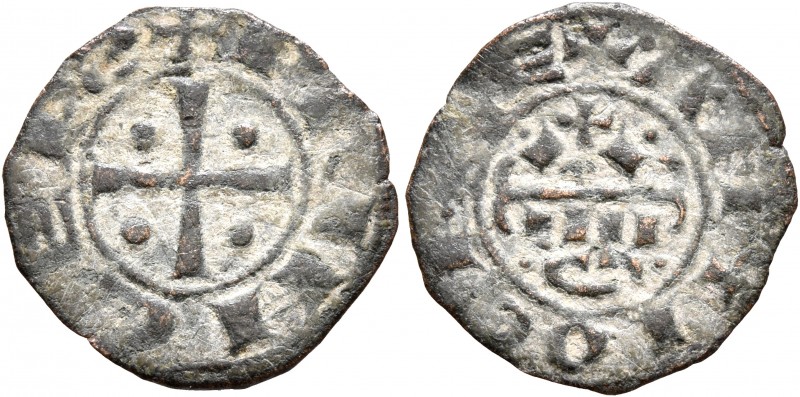 CRUSADERS. Antioch. Raymond of Poitiers, 1136-1149. Fractional Denier (Bronze, 1...