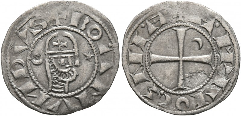 CRUSADERS. Antioch. Bohémond III, 1163-1201. Denier (Silver, 18 mm, 0.88 g, 12 h...