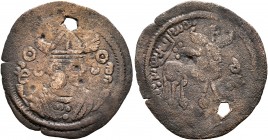 ISLAMIC, Umayyad Caliphate. temp. 'Abd al-Malik ibn Marwan, AH 65-86 / AD 685-705. Pashiz (Bronze, 20 mm, 0.96 g, 7 h), anonymous Arab-Sasanian type, ...