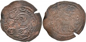 ISLAMIC, Umayyad Caliphate. temp. 'Abd al-Malik ibn Marwan, AH 65-86 / AD 685-705. Pashiz (Bronze, 19 mm, 0.43 g, 5 h), anonymous Arab-Sasanian type, ...