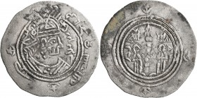 ISLAMIC, 'Abbasid Caliphate. temp. Al-Mahdi, AH 158-169 / AD 775-785. Dirham (Silver, 34 mm, 3.41 g, 10 h), Eastern Sistan series, citing Murad. Sista...