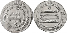 ISLAMIC, 'Abbasid Caliphate. Al-Mu'tadid, AH 279-289 / AD 892-902. Dirham (Silver, 24 mm, 3.10 g, 7 h), citing the caliph al-Mu'tadid billah, Nisibin,...