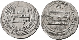 ISLAMIC, 'Abbasid Caliphate. Al-Mu'tadid, AH 279-289 / AD 892-902. Dirham (Silver, 23 mm, 3.77 g, 3 h), citing the caliph al-Mu'tadid billah, Nisibin,...