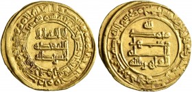 ISLAMIC, 'Abbasid Caliphate. Al-Qahir, second reign, AH 320-322 / AD 932-934. Dinar (Gold, 20 mm, 4.29 g, 10 h), citing the caliph al-Qahir billah, al...
