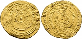 ISLAMIC, Fatimids. al-Mustansir billah, AH 427-487 / AD 1036-1094. Dinar (Gold, 22 mm, 4.20 g), Misr, AH 440-473 = 1048-1080. Album 719A. Plugged hole...