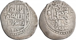 ISLAMIC, Persia (Post-Mongol). Timurids. Shah Rukh I, AH 807-850 / AD 1405-1447. Tanka (Silver, 27 mm, 5.00 g, 1 h), Isfahan, date illegible. Album 24...