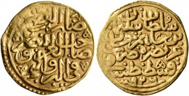 ISLAMIC, Ottoman Empire. Sulayman II Qanuni ('the Lawgiver'), AH 926-974 / AD 1520-1566. Sultani (Gold, 20 mm, 3.45 g, 4 h), Qustantiniya, AH 926 / AD...
