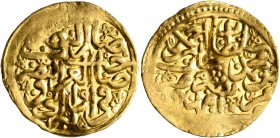 ISLAMIC, Ottoman Empire. Ahmad I, AH 1012-1026 / AD 1603-1617. Sultani (Gold, 20 mm, 3.49 g, 6 h), Amid, AH 1012 = AD 1603. Damali 14-AD-A1b. The flan...