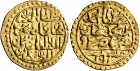 ISLAMIC, Ottoman Empire. Ahmad I, AH 1012-1026 / AD 1603-1617. Sultani (Gold, 20 mm, 3.49 g, 10 h), Halab, AH 1012 = AD 1603. Pere 353. Sultan 9769. A...