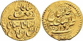 IRAN, Qajars. Fath 'Ali Shah, as Shah, AH 1212-1250 / AD 1797-1834. Toman (Gold, 23 mm, 4.61 g, 10 h), Isfahan, AH 1232 = AD 1816/7. Album 2865. A bea...