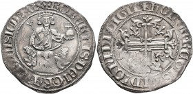 ITALY. Napoli (Regno). Roberto I il Saggio (the Wise) d'Angiò, 1309-1343. Gigliato (Silver, 27 mm, 3.88 g, 11 h), Napoli. + ROBЄRTUS DЄI GRA IЄRL' ЄT ...