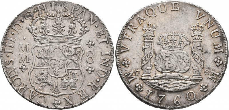 MEXICO, Colonial. Carlos III, king of Spain, 1759-1788. 8 Reales (Silver, 38 mm,...