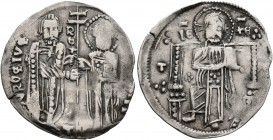SERBIA. Stefan Uros II Milutin, king, 1282-1321. Gros (Silver, 22 mm, 1.68 g, 6 h). VROSIVS REX S STЄPAN Stefan Uroš II standing facing on the left, h...