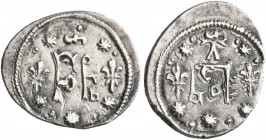 SERBIA. Djuradj I Brankovic, Despot, 1427-1456. Gros (Silver, 13 mm, 0.83 g, 2 h). ГЮРГЬ (monogram of Djuradj) flanked by fleurs-de-lis; above symbol ...