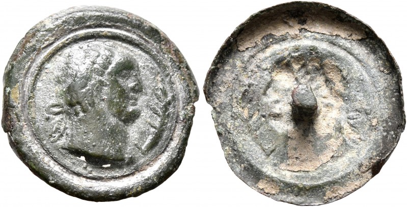 TESSERAE, Roman. Circa 4th century. Uniface Appliqué (Silvered bronze, 19 mm, 0....