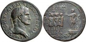 PADUAN MEDALS. Galba, 68-69. 'Sestertius' (Bronze, 35 mm, 21.89 g, 6 h), by Giovanni di Cavino (1500-1570), a later aftercast. IMP•SER•SVLP•GALBA•CAES...