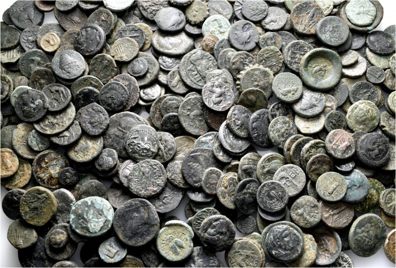 A lot containing 437 bronze coins. Includes: Mainly Greek. Fair to about very fi...
