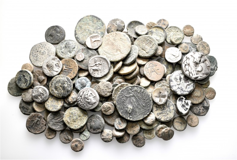 A lot containing 8 silver and 155 bronze coins. All: Greek. Fair to fine. LOT SO...