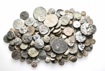 A lot containing 8 silver and 155 bronze coins. All: Greek. Fair to fine. LOT SOLD AS IS, NO RETURNS. 163 coins in lot.