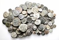 A lot containing 9 silver and 145 bronze coins. All: Greek. Fair to fine. LOT SOLD AS IS, NO RETURNS. 154 coins in lot.