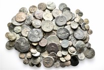 A lot containing 147 bronze coins. All: Greek. Fair to fine. LOT SOLD AS IS, NO RETURNS. 147 coins in lot.
