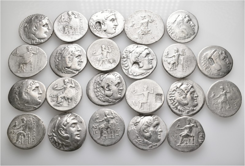 A lot containing 22 silver coins. All: Greek tetradrachms. Fine to about very fi...