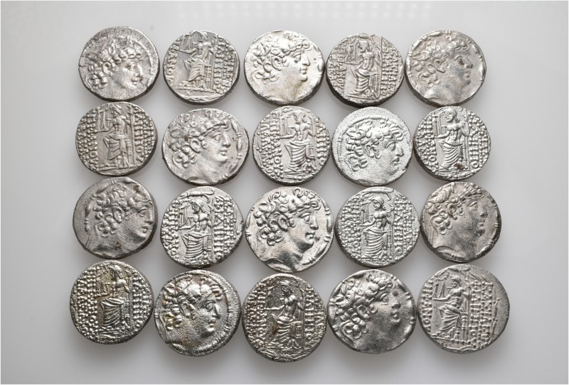 A lot containing 20 silver coins. All: Seleukid Tetradrachms. Fine to very fine,...