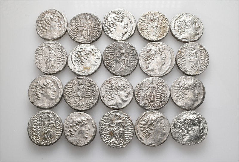A lot containing 20 silver coins. All: Seleukid Tetradrachms. Fine to very fine,...
