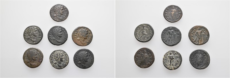 A lot containing 7 bronze coins. All: pseudo-autonomous Roman Provincial. A coll...