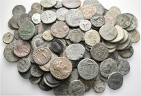 A lot containing 4 silver and 131 bronze coins. All: Roman Provincial. Fair to about very fine. LOT SOLD AS IS, NO RETURNS. 135 coins in lot.