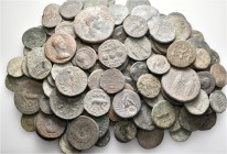 A lot containing 133 bronze coins. All: Roman Provincial. Fair to about very fine. LOT SOLD AS IS, NO RETURNS. 133 coins in lot.