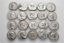 A lot containing 20 silver coins. All: Roman Provincial. About very fine to good very fine, but harshly cleaned. LOT SOLD AS IS, NO RETURNS. 20 coins ...