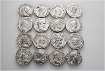 A lot containing 16 silver coins. All: Roman Provincial. About very fine to good very fine, but harshly cleaned. LOT SOLD AS IS, NO RETURNS. 16 coins ...