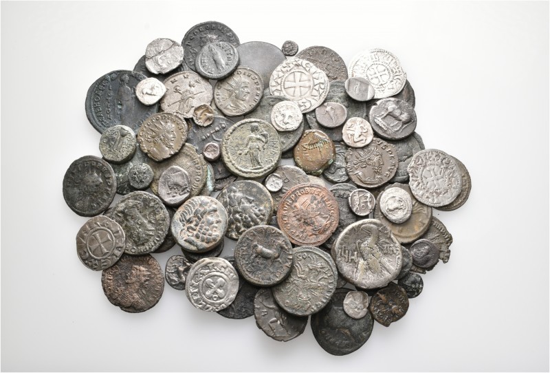 A lot containing 31 silver and 58 bronze coins. Includes: Greek, Roman Provincia...