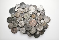 A lot containing 31 silver and 58 bronze coins. Includes: Greek, Roman Provincial, Roman Imperial, Byzantine, early Medieval and modern coins. Fine to...
