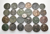 A lot containing 1 silver and 24 bronze coins. All: Roman Imperial. Fine to very fine. LOT SOLD AS IS, NO RETURNS. 25 coins in lot.