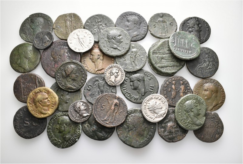 A lot containing 4 silver and 31 bronze coins. All: Roman Imperial. Fine to very...
