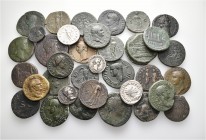 A lot containing 4 silver and 31 bronze coins. All: Roman Imperial. Fine to very fine. LOT SOLD AS IS, NO RETURNS. 35 items in lot.