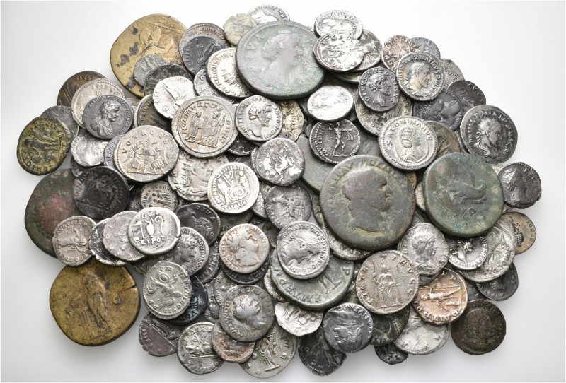 A lot containing 104 silver and 37 bronze coins. All: Roman Imperial. Fine to ve...