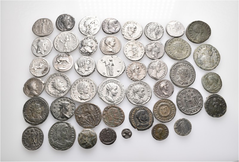 A lot containing 25 silver and 20 bronze coins. All: Roman Imperial. Fine to ver...