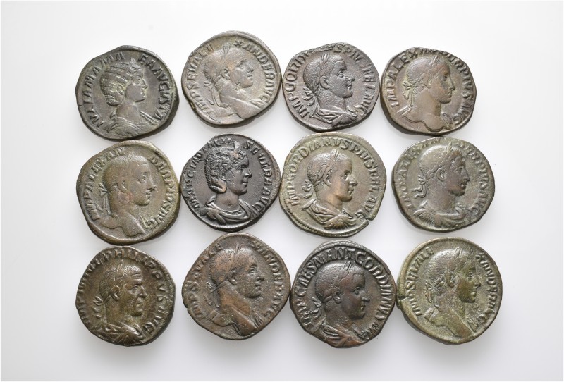 A lot containing 12 bronze coins. All: Roman Imperial. About very fine to good v...