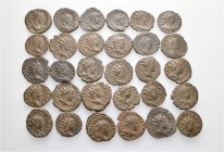 A lot containing 30 bronze coins. All: Tetricus II Antoniniani. About very fine to very fine. LOT SOLD AS IS, NO RETURNS. 30 coins in lot.